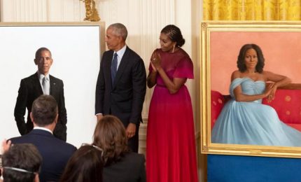 Gli Obama tornano alla Casa Bianca per la cerimonia dei ritratti