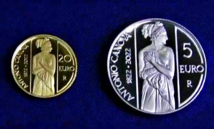 La moneta dedicata a Canova per i 200 anni da scomparsa