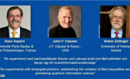 L'annuncio del Nobel per la Fisica ad Aspect, Clauser e Zeilinger