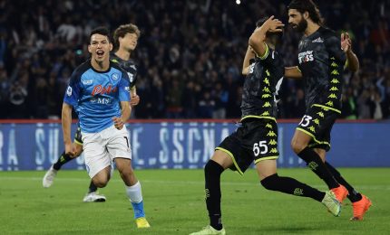 Il Napoli infila la decima, 2-0 all'Empoli. Spezia-Udinese 1-1