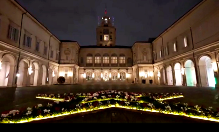 Auguri di Natale del Quirinale, palazzo visto dal drone