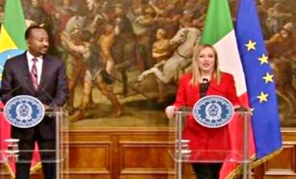 Italia-Etiopia, Meloni: cooperazione paritaria con piano Mattei