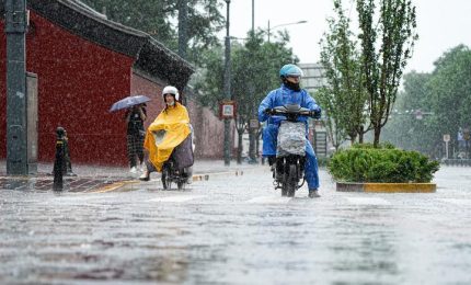 Il Nord della Cina colpito da forti piogge, allerta rossa a Pechino