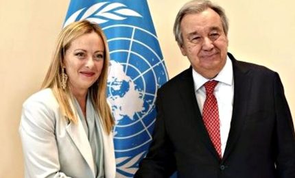 Incontro Guterres-Meloni: ampio sostegno per presidenza italiana G7