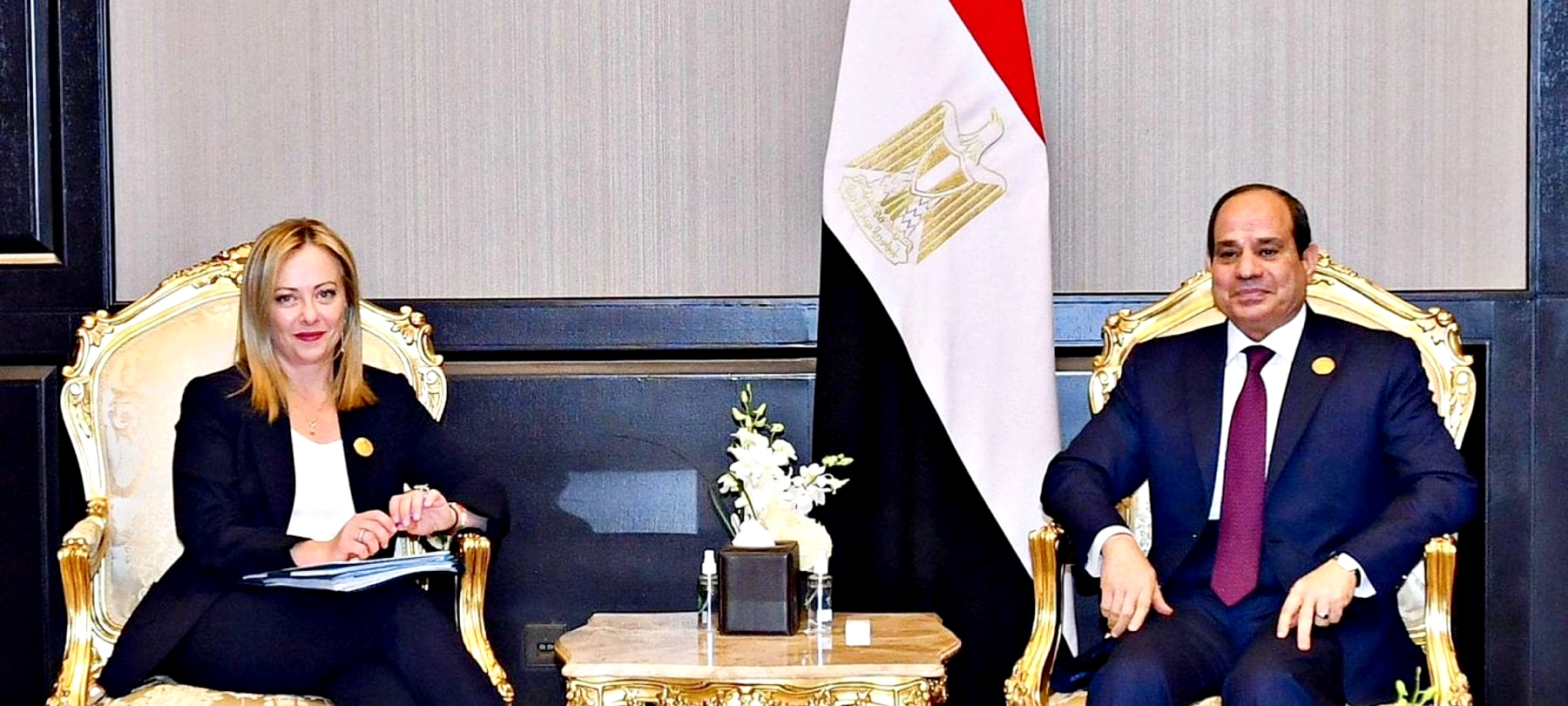Meloni sente al Sisi