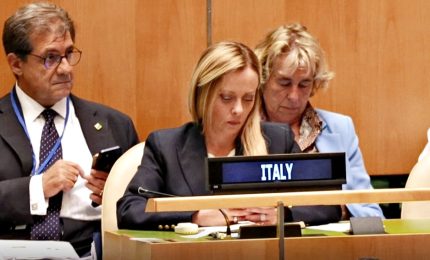 Meloni interviene all'Onu: "L'Italia non sarà un campo profughi. Avremo la meglio"