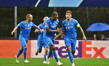 Champions League, Braga-Napoli 1-2. Decidono DI Lorenzo e un'autorete