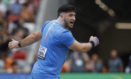 Leonardo Fabbri bronzo nel peso ai mondiali indoor