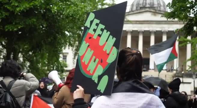 All’University College di Londra gli studenti protestano per Gaza