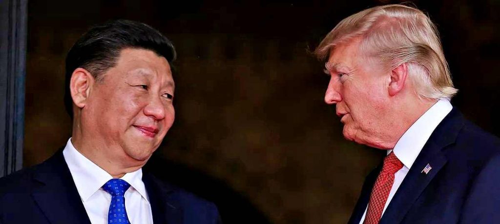 Il presidente della Cina, Xi Jinping e il presidente Usa, Donald Trump