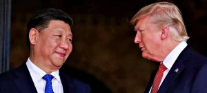 Il presidente della Cina, Xi Jinping e il presidente Usa, Donald Trump