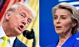 Donald Trump e Ursula Von der Leyen (1)