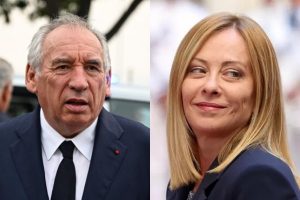 François Bayrou e Giorgia Meloni