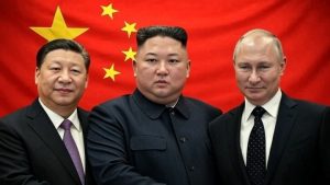 Xi Jinping, Kim Jong-un e Vladimir Putin
