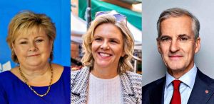 Erna Solberg, Sylvi Listhaug e Jonas Gahr Støre