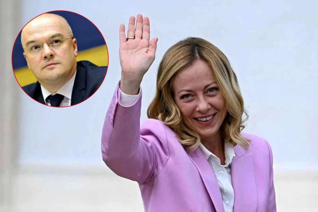 Giorgia Meloni (nel riquadro Enrico Borghi, Italia Viva) (1)