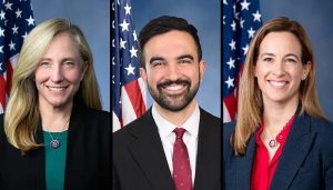 Abigail Spanberger, Zohran Mamdani e Mikie Sherrill