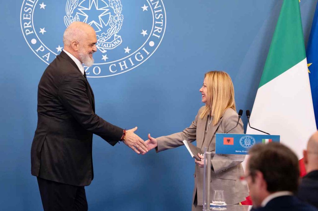 Edi Rama e Giorgia Meloni