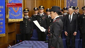 Federica Brignone giura come maresciallo dei Carabinieri