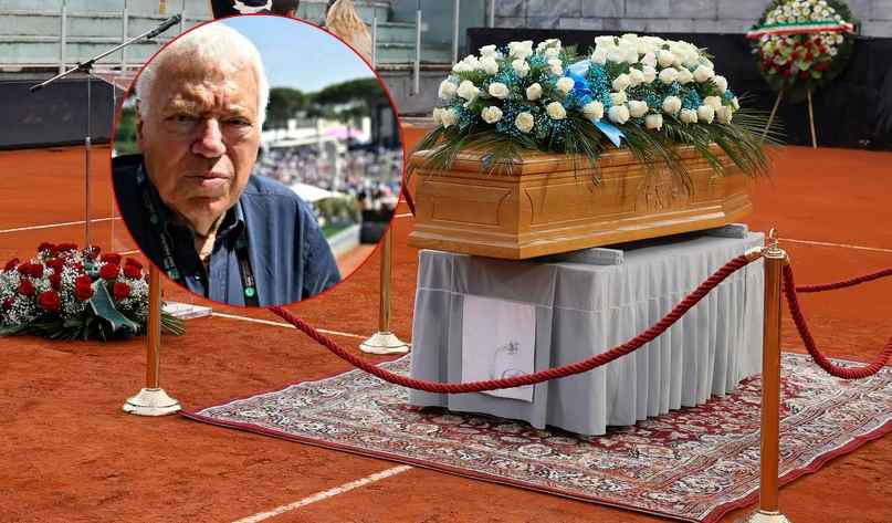 Coppa Davis accanto al feretro di Pietrangeli, l’ultimo saluti al simbolo del tennis nazionale