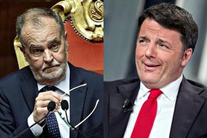 Roberto Calderoli e Matteo Renzi