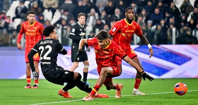 Un momento dell'incontro Juve-Lecce (foto x.com_juventusfc)