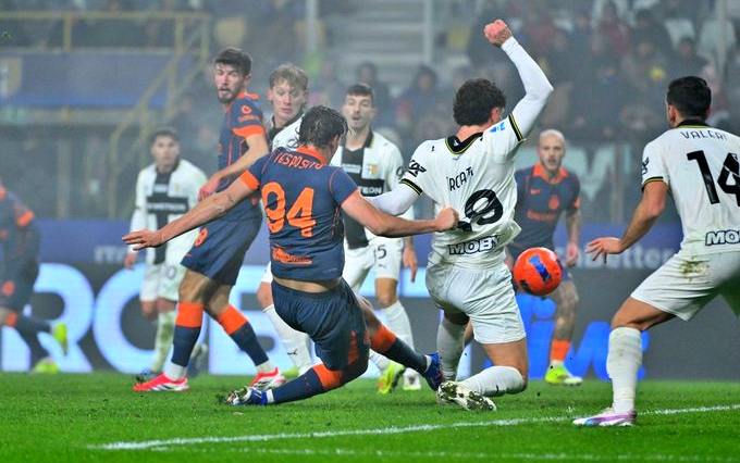 Un momento dell'incontro Parma-Inter (foto x.com_Inter)
