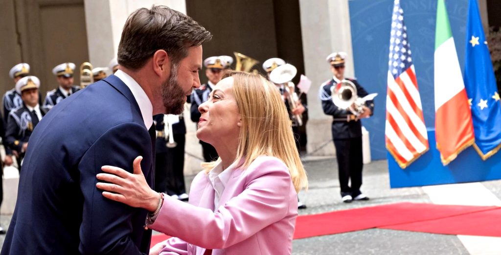 J. D. Vance e Giorgia Meloni