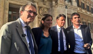 Angelo Bonelli, Elly Schlein, Giuseppe Conte e Nicola Fratoianni