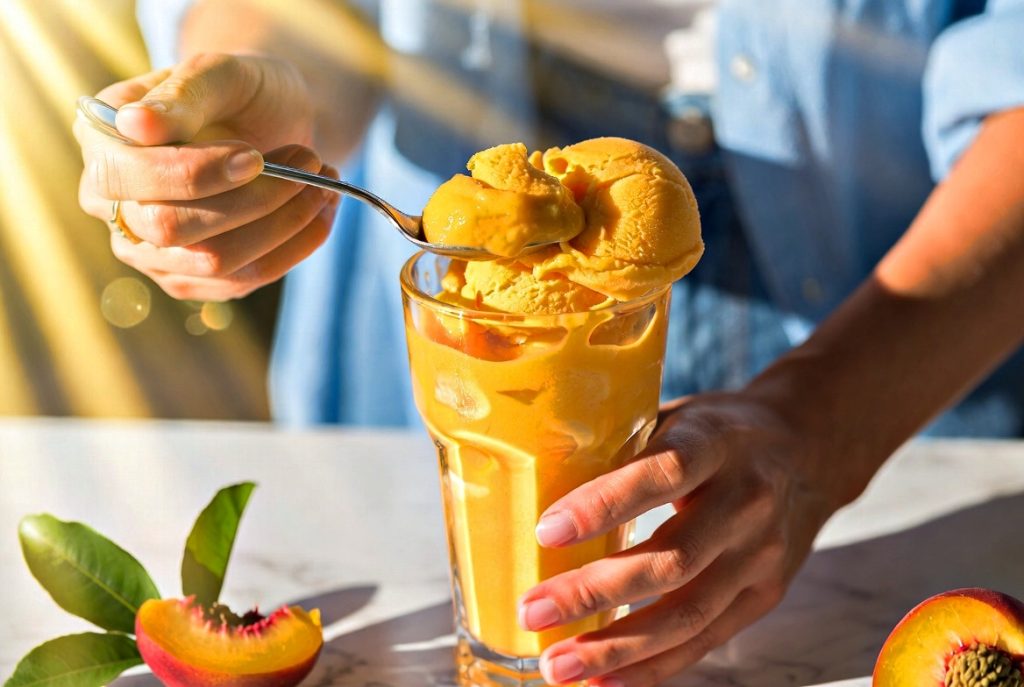 sorbetto alla pesca